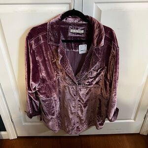 We The Free Velvet Pullover Tunic in Dusty Purple